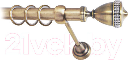 Изображение товара Карниз для штор Lm Decor Кубок 110 1р гладкий 25мм (антик, 1.6м)