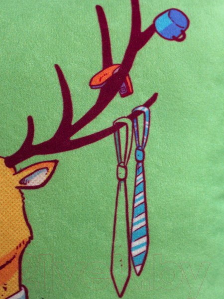 Изображение товара Подушка декоративная MATEX Freak Олень в сети / 16-458 (зеленый/оранжевый/желтый)