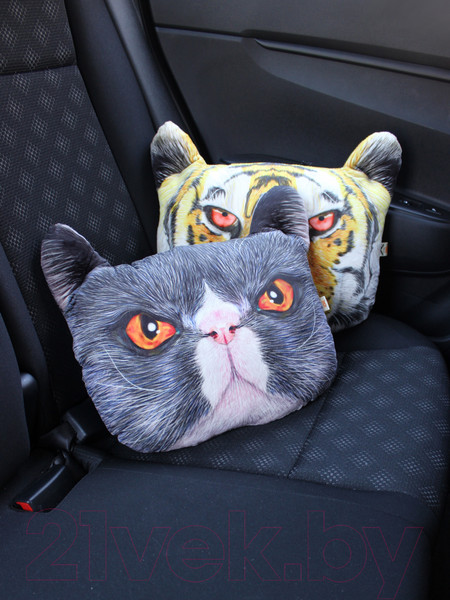 Изображение товара Подушка декоративная MATEX Animals Кот голубые глаза / 15-970 (голубой/серый)