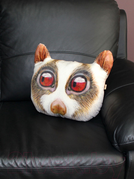 Изображение товара Подушка декоративная MATEX Animals Лорис / 15-987 (белый/коричневый)