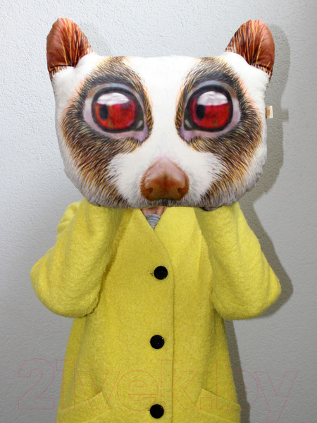 Изображение товара Подушка декоративная MATEX Animals Лорис / 15-987 (белый/коричневый)