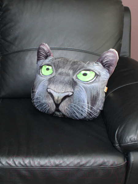 Изображение товара Подушка декоративная MATEX Animals Пума / 15-994 (черный/зеленый)