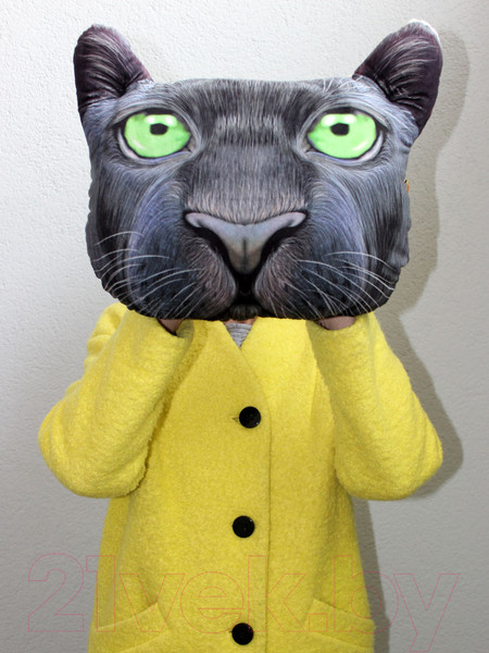 Изображение товара Подушка декоративная MATEX Animals Пума / 15-994 (черный/зеленый)