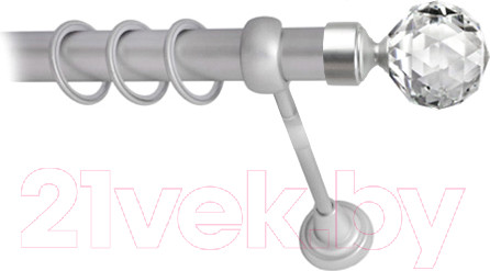 Изображение товара Карниз для штор Lm Decor Кристалл 130 1р гладкий 25мм (сатин, 3.2м)