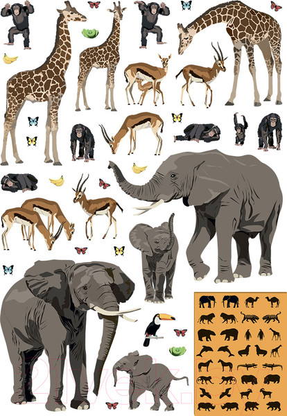 Изображение товара Развивающая книга Робинс Моя книга животных. Более 400 наклеек (Брауэр И.)