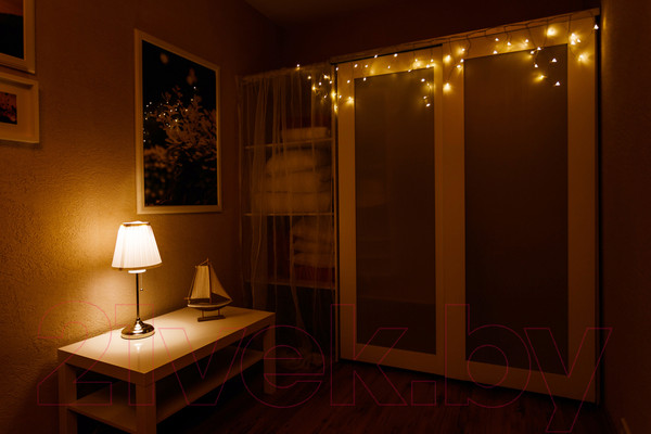 Изображение товара Светодиодная бахрома Neon-Night Айсикл 255-037-6 (2.4x0.6м, теплый белый)