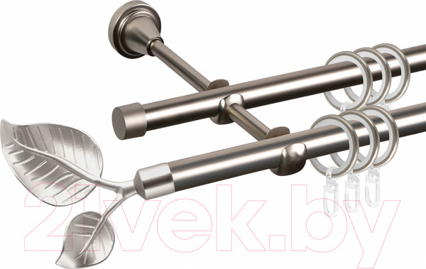 Изображение товара Карниз для штор АС ФОРОС Grace D16Г/16Г + наконечники Лист большой (1.8м, сатин)
