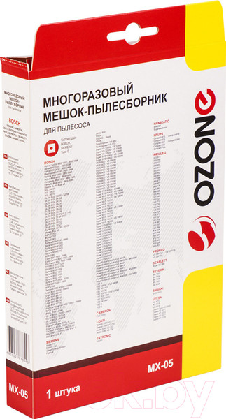 Изображение товара Пылесборник для пылесоса OZONE MX-05