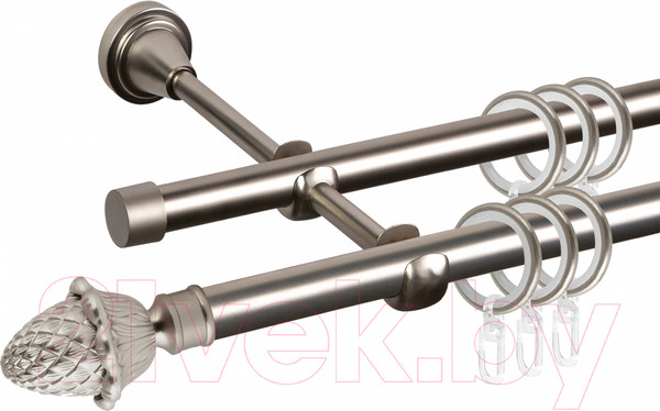 Изображение товара Карниз для штор АС ФОРОС Grace D16Г/16Г + наконечники Магнолия (2м, сатин)