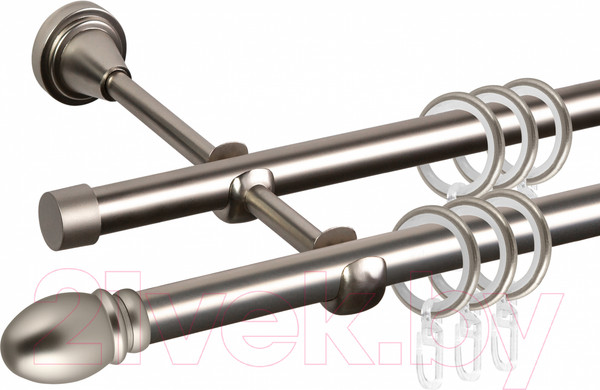 Изображение товара Карниз для штор АС ФОРОС Grace D16Г/16Г + наконечники Белуно (2.4м, сатин)