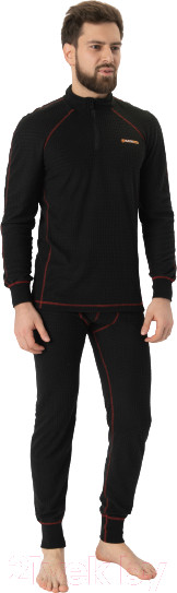 Изображение товара Комплект термобелья Huntsman Thermoline ZIP Фактурный флис (р-р 46-48, черный)