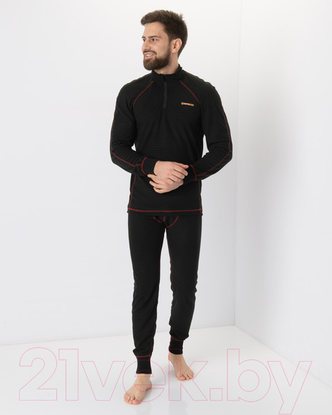 Изображение товара Комплект термобелья Huntsman Thermoline ZIP Фактурный флис (р-р 46-48, черный)