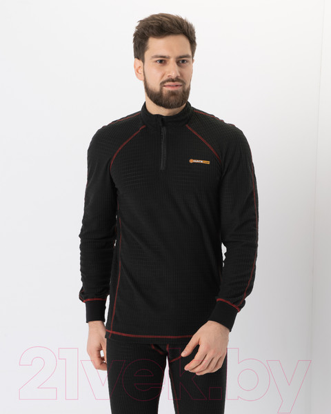 Изображение товара Комплект термобелья Huntsman Thermoline ZIP Фактурный флис (р-р 46-48, черный)