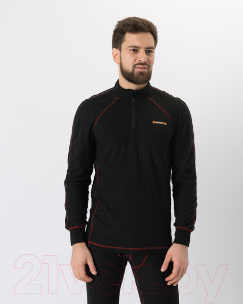 Изображение товара Комплект термобелья Huntsman Thermoline ZIP Фактурный флис (р-р 46-48, черный)