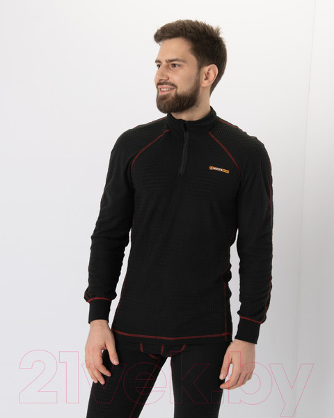 Изображение товара Комплект термобелья Huntsman Thermoline ZIP Фактурный флис (р-р 46-48, черный)