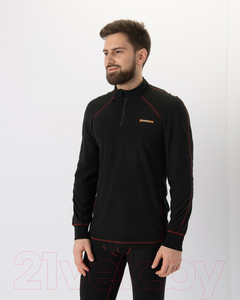 Изображение товара Комплект термобелья Huntsman Thermoline ZIP Фактурный флис (р-р 46-48, черный)