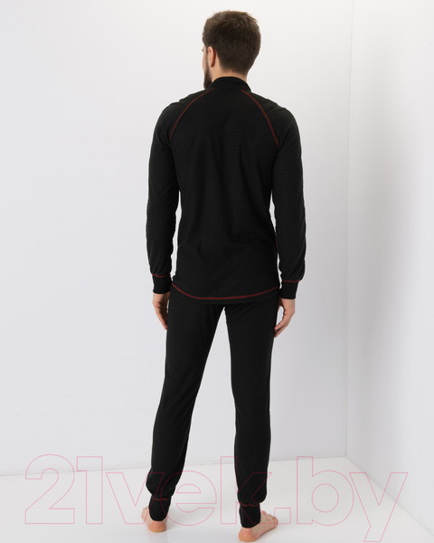 Изображение товара Комплект термобелья Huntsman Thermoline ZIP Фактурный флис (р-р 46-48, черный)
