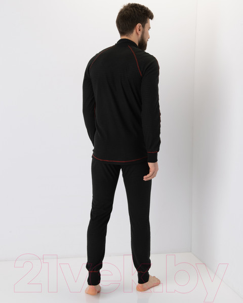 Изображение товара Комплект термобелья Huntsman Thermoline ZIP Фактурный флис (р-р 46-48, черный)
