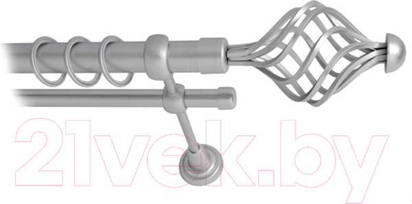 Изображение товара Карниз для штор Lm Decor Вираж 098 2р гладкий 25/16мм (сатин, 3.6м)