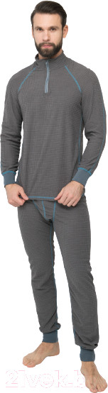 Изображение товара Комплект термобелья Huntsman Thermoline ZIP Фактурный флис (р-р 44-46, серый)