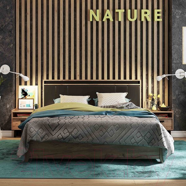 Изображение товара Прикроватная тумба Глазов Nature 41 (дуб табачный Craft)