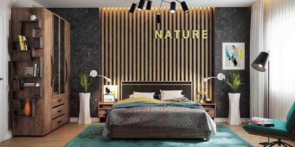 Изображение товара Прикроватная тумба Глазов Nature 41 (дуб табачный Craft)