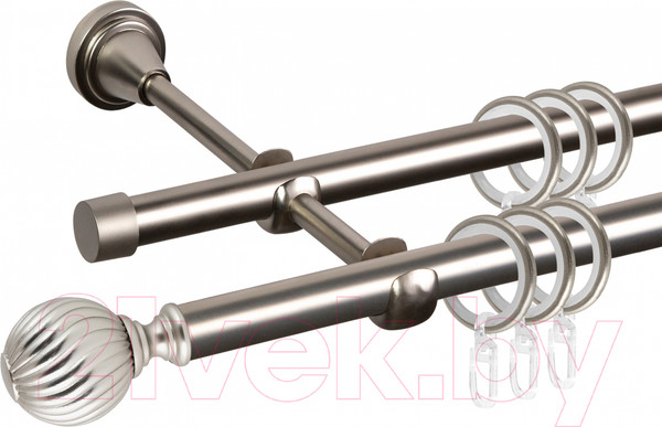 Изображение товара Карниз для штор АС ФОРОС Grace D16Г/16Г + наконечники Орион (3м, сатин)