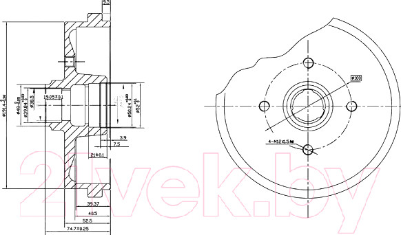 Изображение товара Тормозной барабан Patron PDR1184