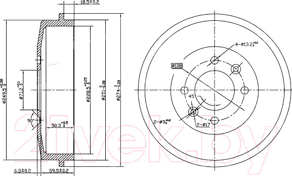 Изображение товара Тормозной барабан Patron PDR1126