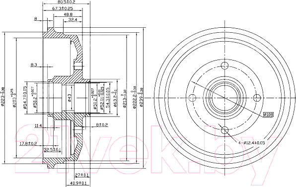 Изображение товара Тормозной барабан Patron PDR1057