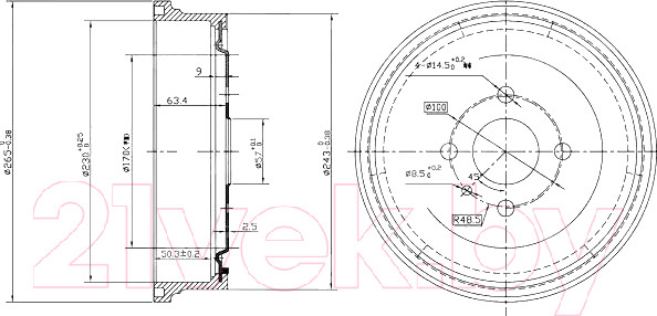 Изображение товара Тормозной барабан Patron PDR1551