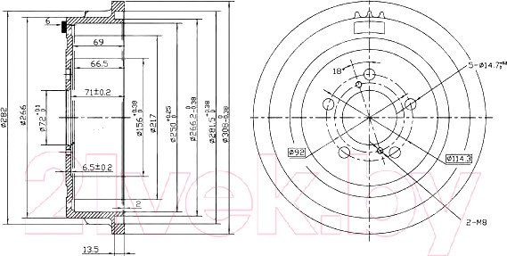 Изображение товара Тормозной барабан Patron PDR1003