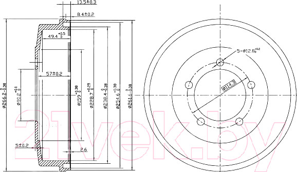 Изображение товара Тормозной барабан Patron PDR1002