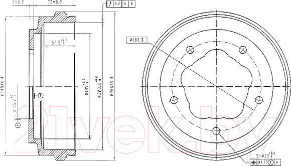 Изображение товара Тормозной барабан Patron PDR1062