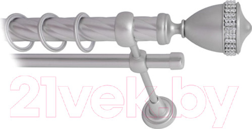 Изображение товара Карниз для штор Lm Decor Кубок 110 2р витой 25/16мм (сатин, 2.8м)