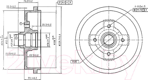 Изображение товара Тормозной барабан Patron PDR1404