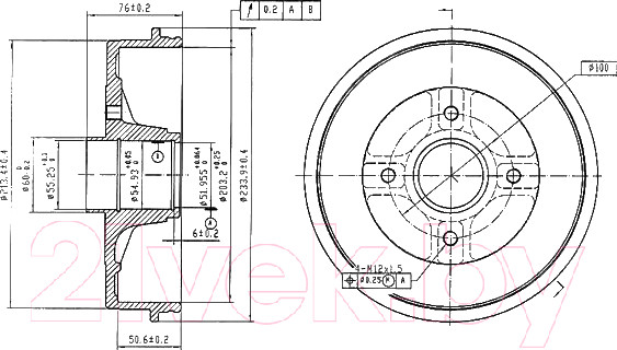 Изображение товара Тормозной барабан Patron PDR1353