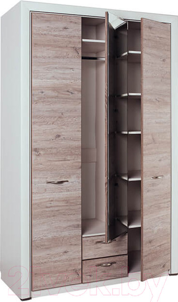 Изображение товара Шкаф Anrex Olivia 3D2S Z (вудлайн кремовый/дуб аскона)