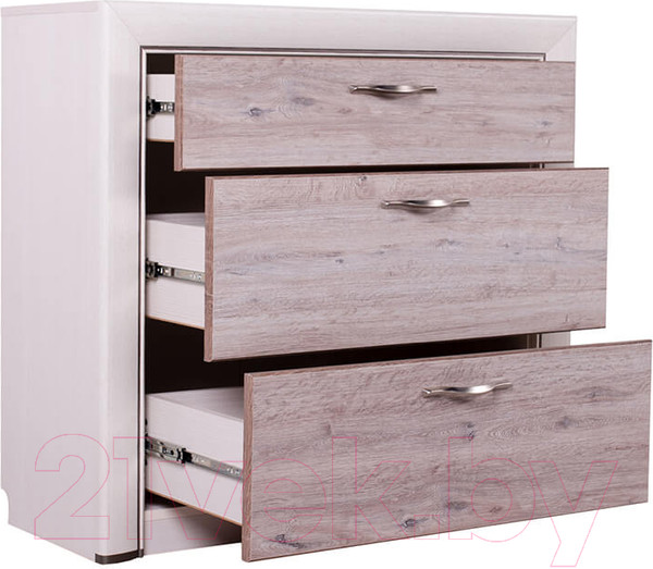 Изображение товара Комод Anrex Olivia 3S (вудлайн кремовый/дуб анкона)