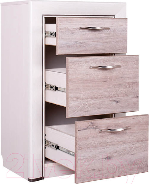 Изображение товара Комод Anrex Olivia 3S/56 (вудлайн кремовый/дуб анкона)
