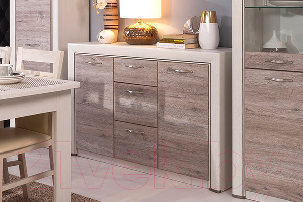 Изображение товара Тумба Anrex Olivia 2D3S (вудлайн кремовый/дуб анкона)