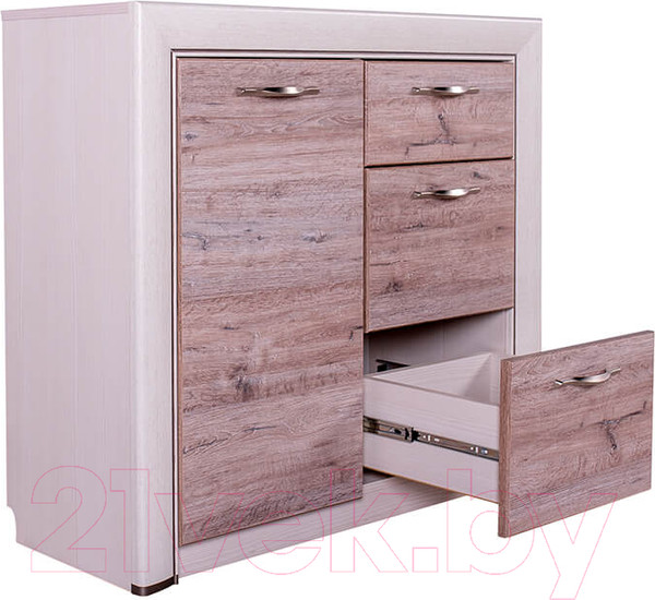Изображение товара Тумба Anrex Olivia 1D3S (вудлайн кремовый/дуб анкона)