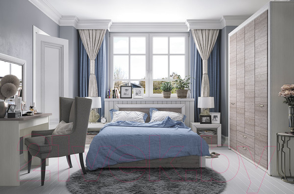 Изображение товара Полуторная кровать Anrex Olivia 120 (вудлайн кремовый/дуб анкона)