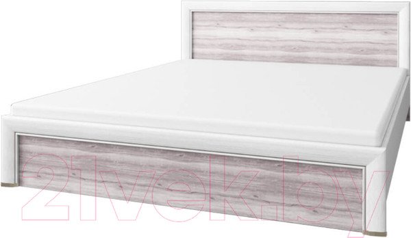 Изображение товара Двуспальная кровать Anrex Olivia 160 с ПМ (вудлайн кремовый/дуб анкона)