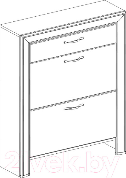 Изображение товара Тумба для обуви Anrex Olivia 2D1S (вудлайн кремовый/дуб анкона)