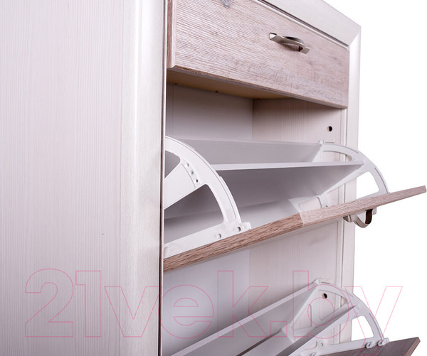 Изображение товара Тумба для обуви Anrex Olivia 2D1S (вудлайн кремовый/дуб анкона)