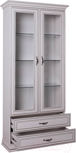 Изображение товара Шкаф с витриной Anrex Tiffany 2V2S (вудлайн кремовый)