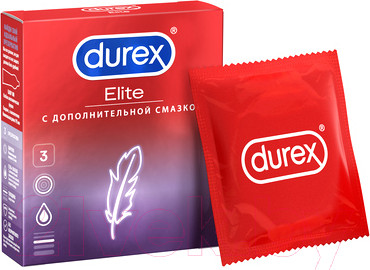 Изображение товара Презервативы Durex Elite №3 сверхтонкие с дополнительной смазкой (3шт)