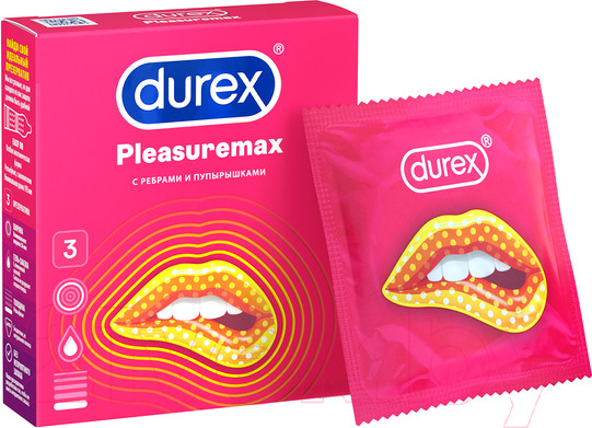 Изображение товара Презервативы Durex Pleasuremax №3 (3шт)