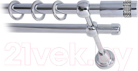 Изображение товара Карниз для штор Lm Decor Имидж 116 2р гладкий 25/16мм (хром, 4м)